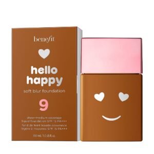 Benefit Hello Happy Soft Blur матов финиш течен фон дьо тен 09 дълбоко неутрален SPF 15 30 мл