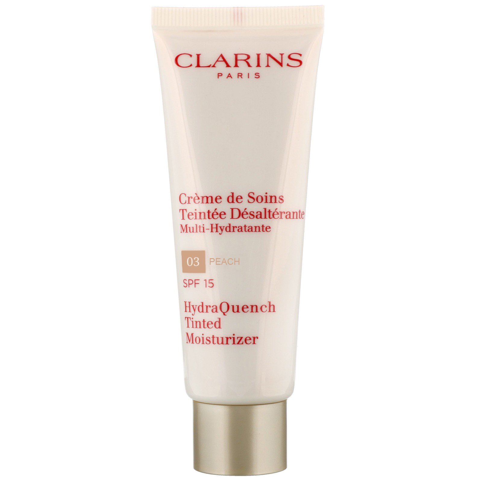 Clarins Hydraquench Хидратиращ Крем фон дьо тен 03 Праскова SPF 15 50 мл *Тестер