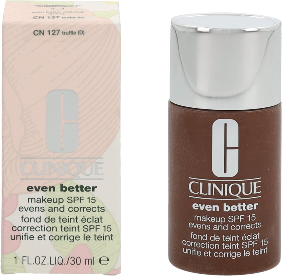 Clinique Even Better Без парабени Хидратиращ Течен фон дьо тен CN 127 Трюфел SPF 15 30 мл