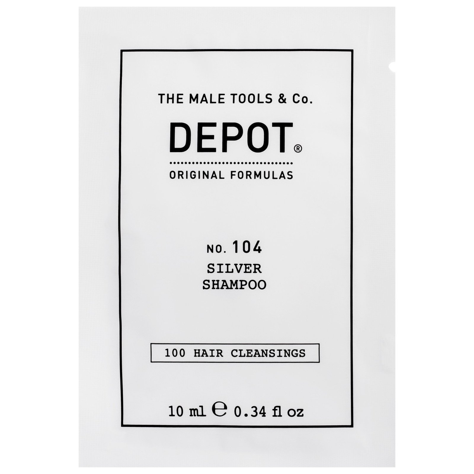 Depot 100 Почистващ шампоан за коса № 104 Ботанически комплекс За неутрализиране на жълти тонове 10 мл