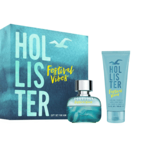 Комплект Festival Vibes Hollister: Festival Vibes душ гел и шампоан 2 в 1 100 мл + Festival Vibes тоалетна вода за мъже 50 мл