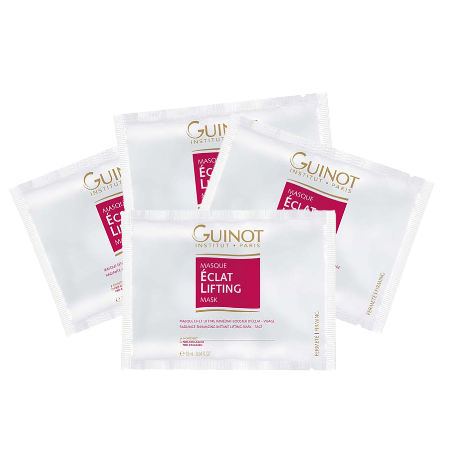 Комплект Guinot Eclat Витамин C Лифтинг Нощна Крем-маска За лице 4 бр. 19 мл