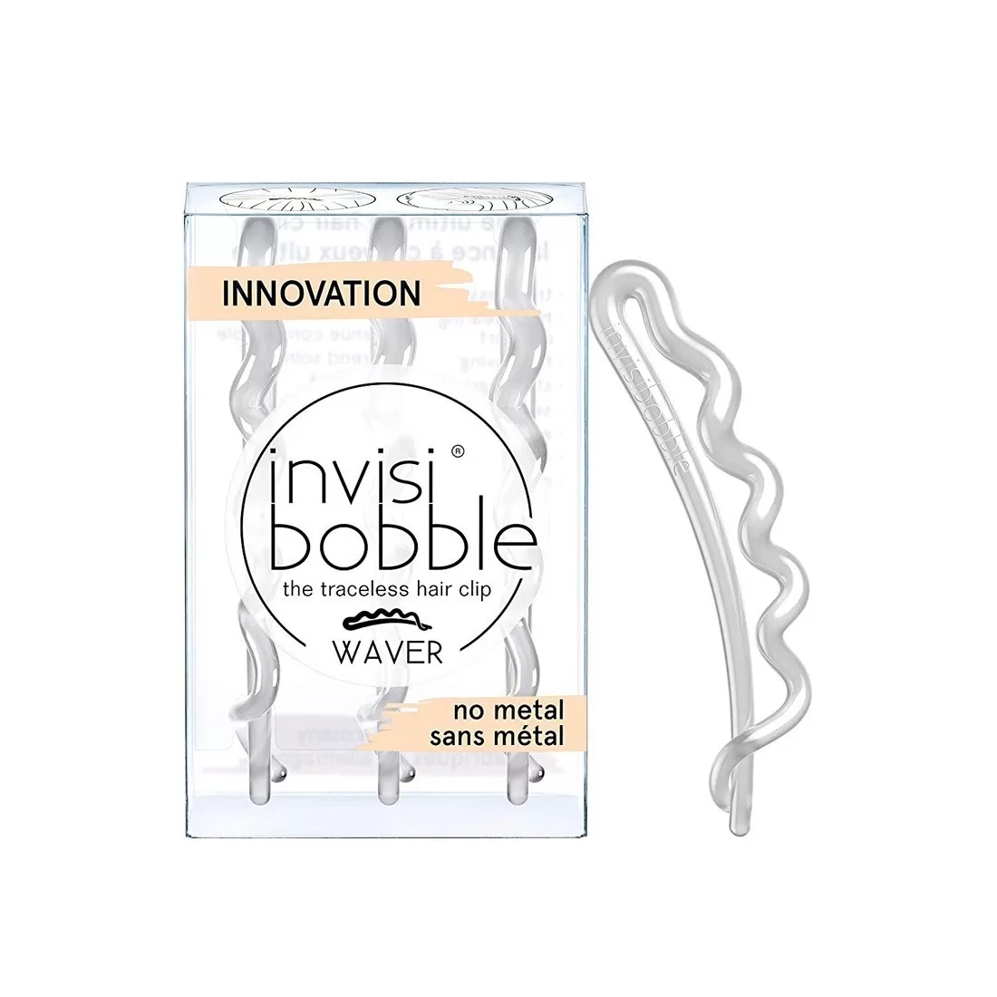 Комплект Trio InvisiBobble Вълни Фиби за коса Кристално прозрачни 3 бр.