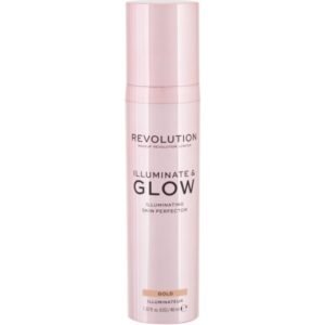 Makeup Revolution Glow & Illuminate Течен хайлайтър Златен За лице 40 мл