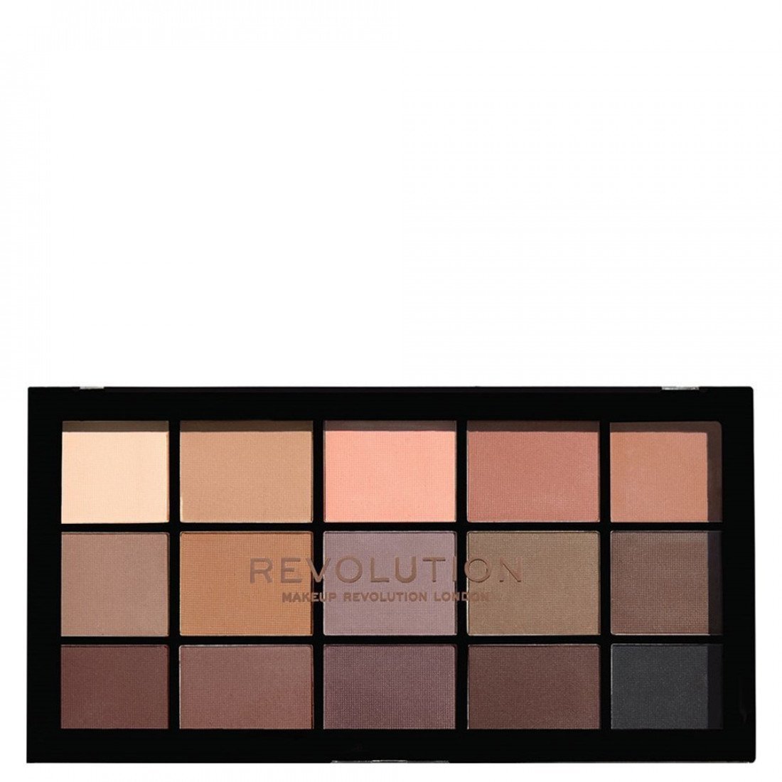 Makeup Revolution Reloaded Palette Палитра за очи Основни матови сенки 15x 1.1 г