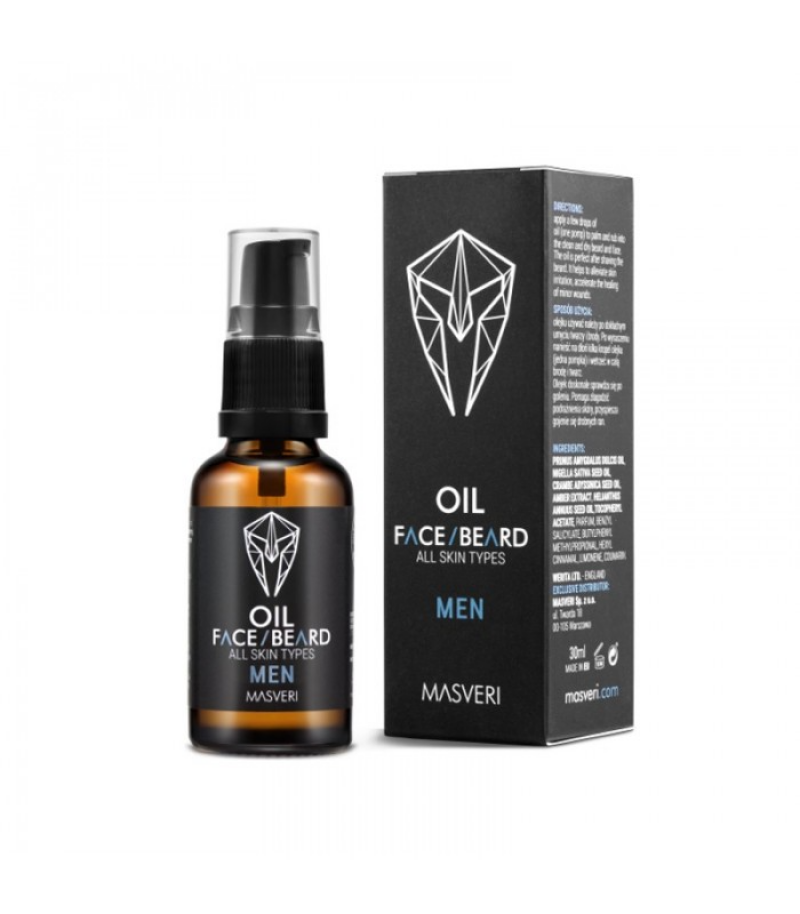 Masveri Masveri Масло за брада без парабени за хидратиране 30 мл
