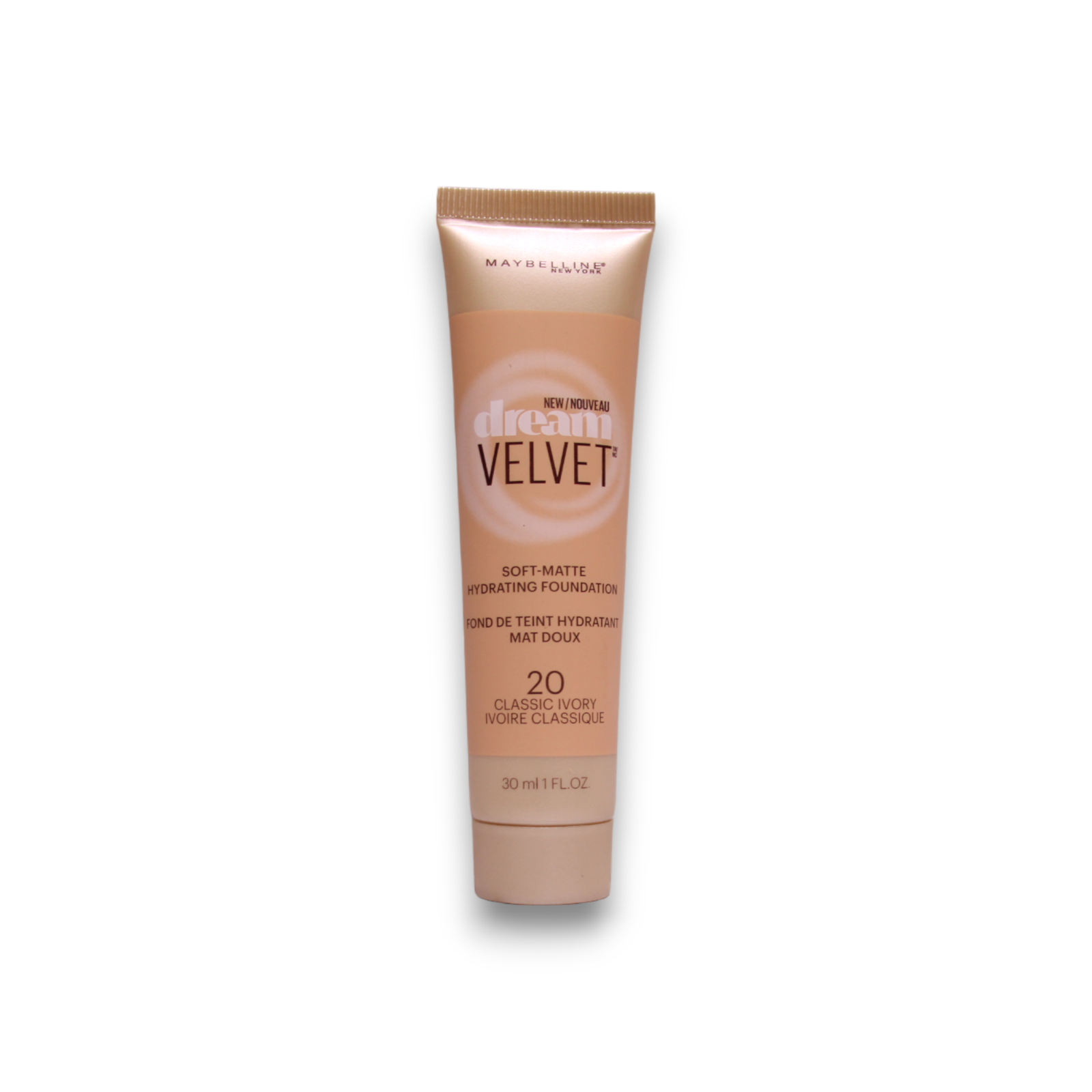 Maybelline Dream Velvet Soft Matte кремообразен фон дьо тен 20 Classic Ivory 30 мл