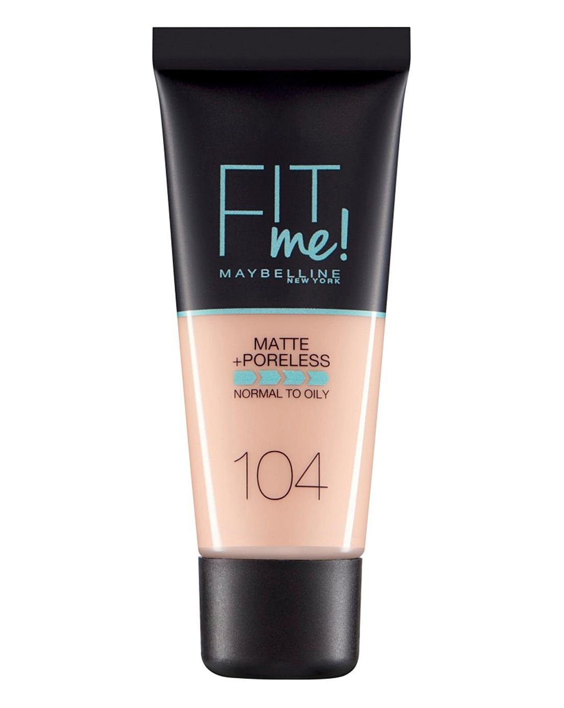 Maybelline Fit Me Matte + Poreless течен фон дьо тен 104 цвят Soft Ivory 30 мл