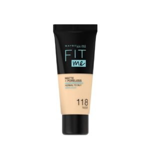 Maybelline Fit Me Matte + Poreless течен фон дьо тен 118 телесна кожа 30 мл