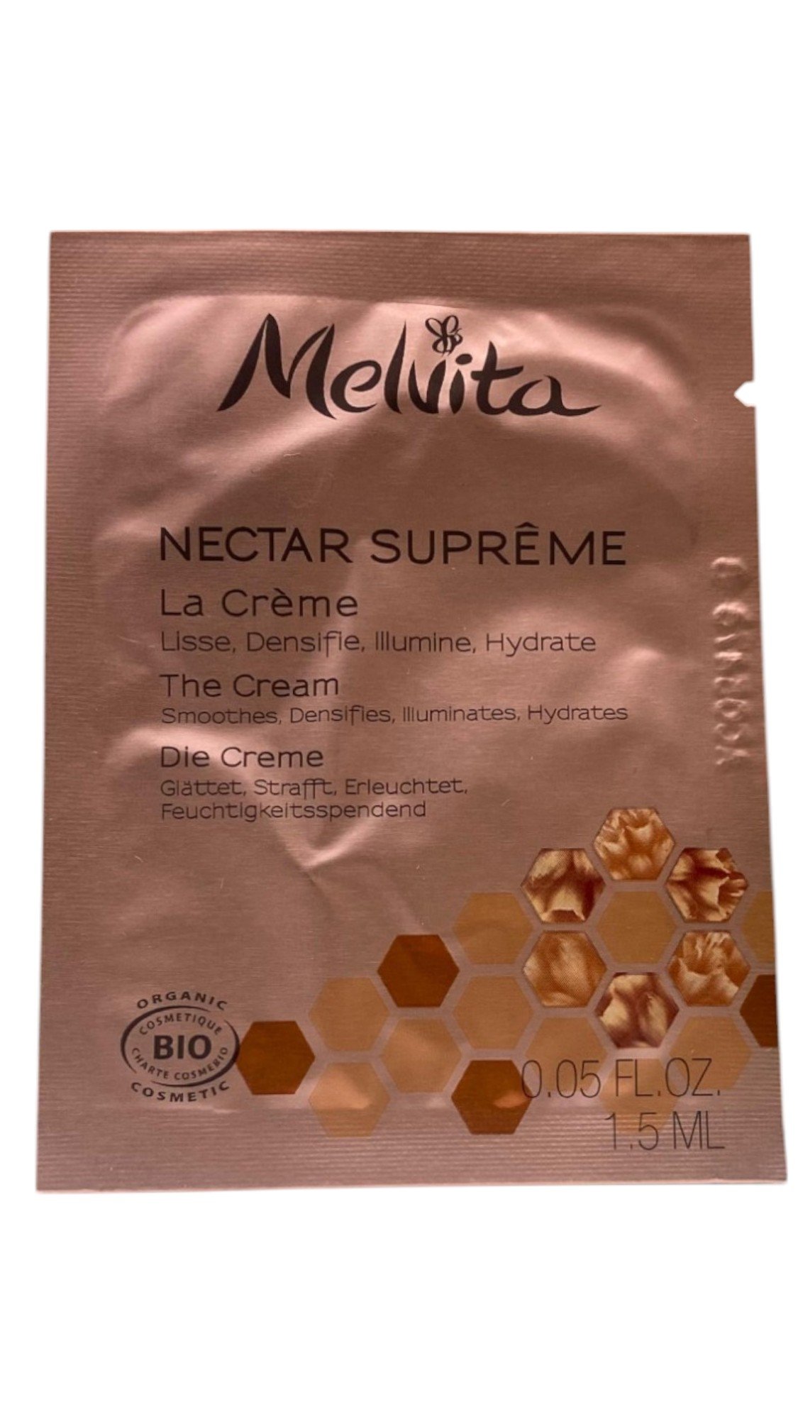 Melvita Nectar Supreme Органичен Изглаждащ Уплътняващ и Озаряващ Крем За Лице 1.5 мл *Мостра