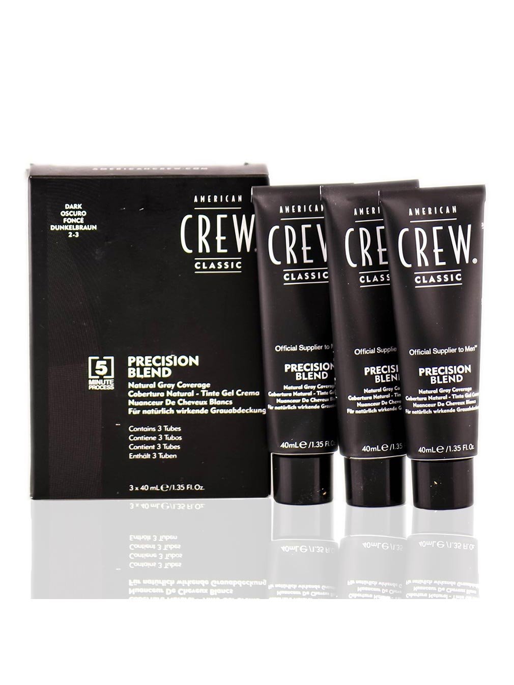 Комплект American Crew: Precision Blend полуперманентна боя за коса 2-3 40 мл + Precision Blend полуперманентна боя за коса 2-3 40 мл + Precision Blend полуперманентна боя за коса 2-3 40 мл