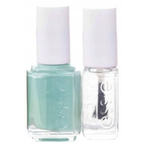 Комплект Essie: Лак за нокти Nail Enamel Vegan Glossy Shine Finish 99 Mint Candy Apple 13.5 мл + Грижа за ноктите - Good To Go Топ лак Лак за укрепване на ноктите 5 мл
