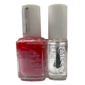 Комплект Essie: Лак за нокти Nail Enamel веган гланцов блясък 20 Lovie Dovie 13.5 мл + Грижа за ноктите - подходяща за носене топ лак лак за укрепване на ноктите 5 мл