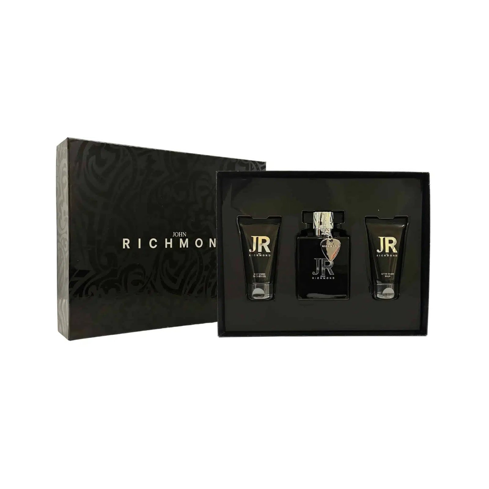Комплект John Richmond: Man Eau de Parfum За мъже 100 мл + Man Подхранващ Душ гел 50 мл + Man Балсам за след бръснене 50 мл