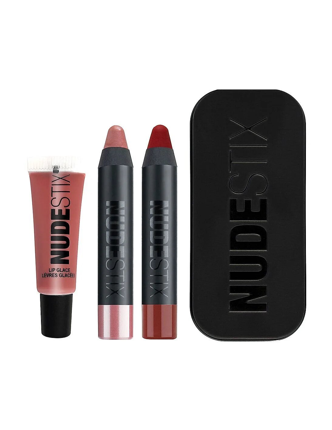 Комплект Nudestix: Red Hot Lips Mini Kit Royal кремообразно червило 04 Nude 2 мл + Red Hot Lips Mini Kit Royal кремообразно червило Posh 2.5 мл