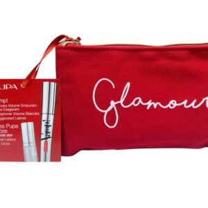 Комплект Pupa: Vamp! Definition без парабени водоустойчива дефинираща миглите спирала 001 Extra Black 9 мл *тестер + Pupa гланц за устни 1.5 мл *миниатюрна