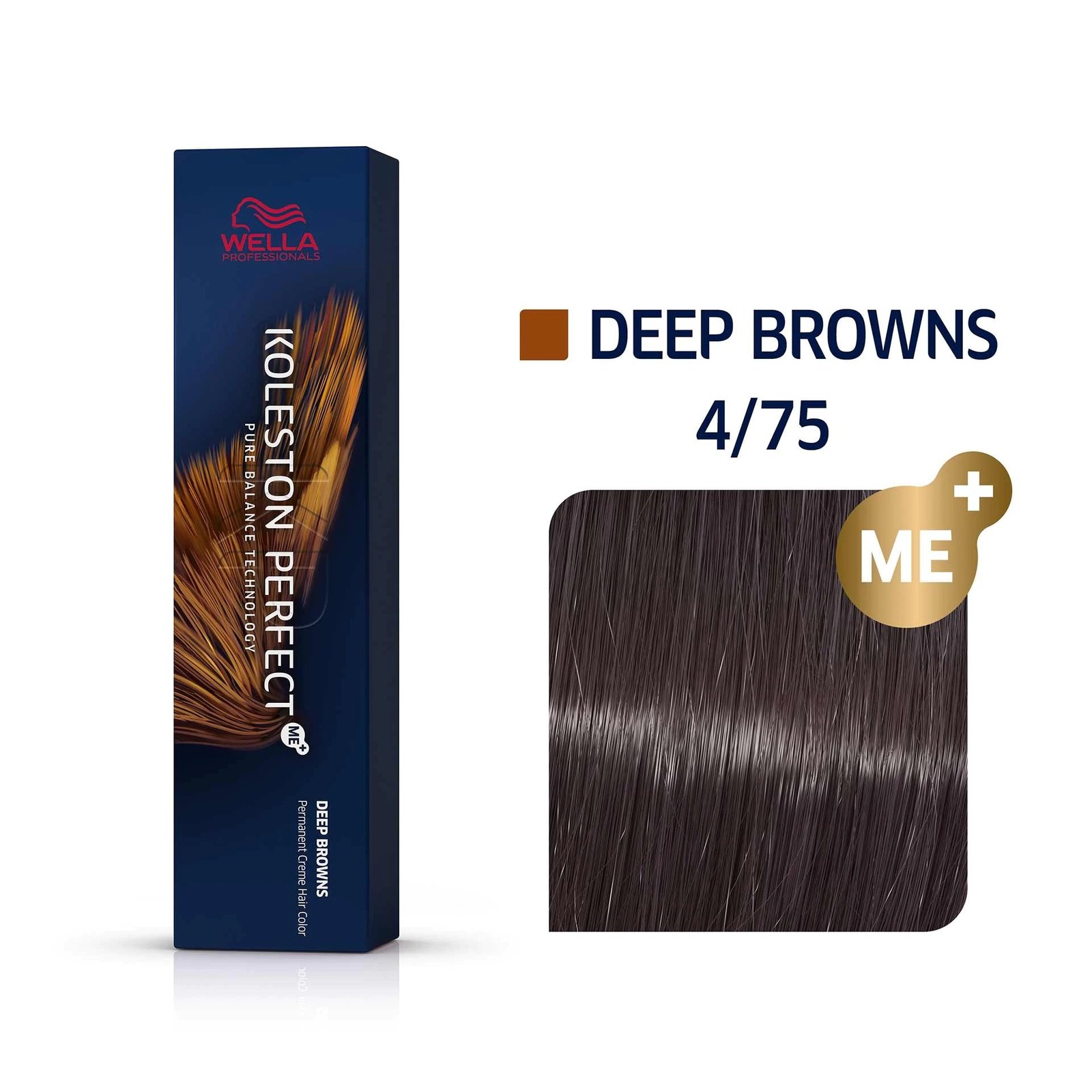 Wella Professionals Koleston Perfect Me+ Перманентна боя за коса 4/75 Средно кафяво Махагоново кафяво 60 мл