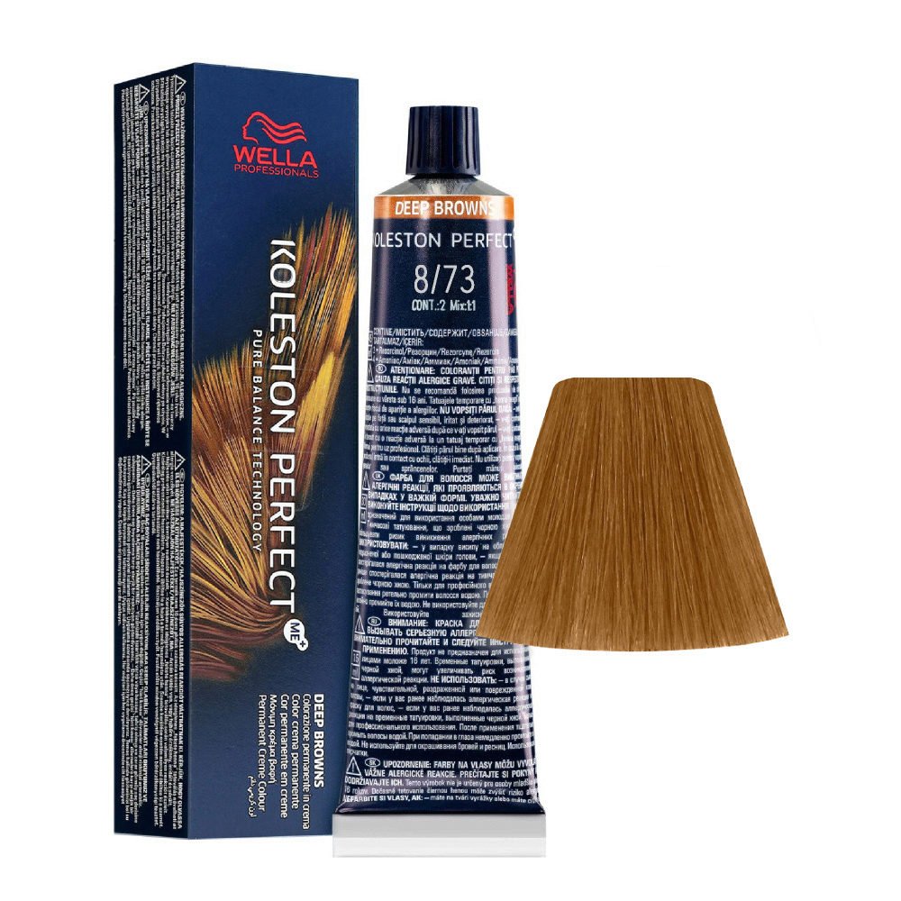 Wella Professionals Koleston Perfect Me+ перманентна боя за коса 8/73 Светло рус златист кестен 60 мл