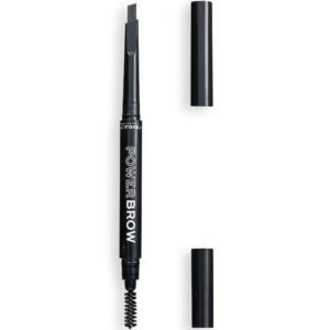 Relove By Revolution Power Brow двустранно оформящ се кремообразен молив и четка за вежди 2 в 1 цвят Granite 0.3 г