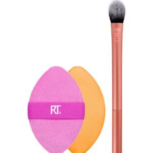 Комплект Real Techniques: Miracle гъба за грим розова + Miracle гъба за грим оранжева + Real Techniques четка за сенки за очи 242
