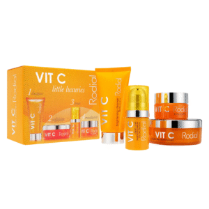 Комплект Rodial: Vit C Освежаващ Серум За Лице 5 мл + Vit C Освежаващи Почистващи Тампони 20 бр. + Vit C Освежаващ Суфле За Лице 10 мл + Vit C Освежаващ Почистващ Гел За Лице 20 мл