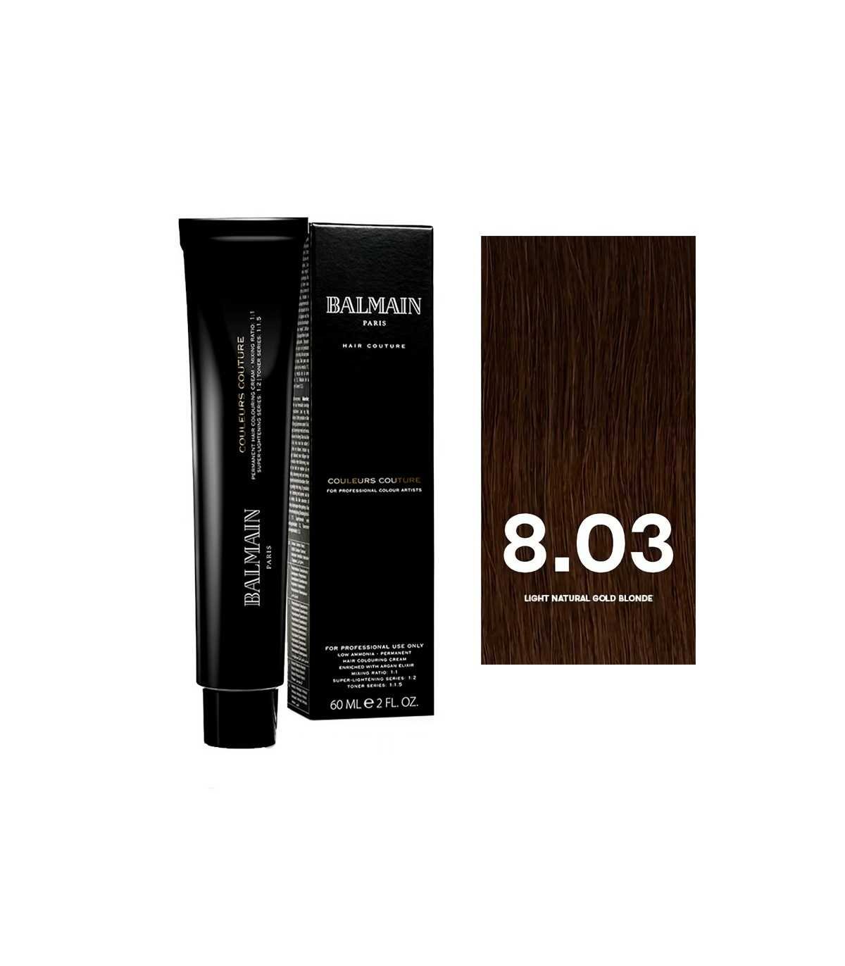 Balmain Professionnel Couleurs Couture Трайна боя за коса 8.03 Светло естествено златисто русо 60 ml