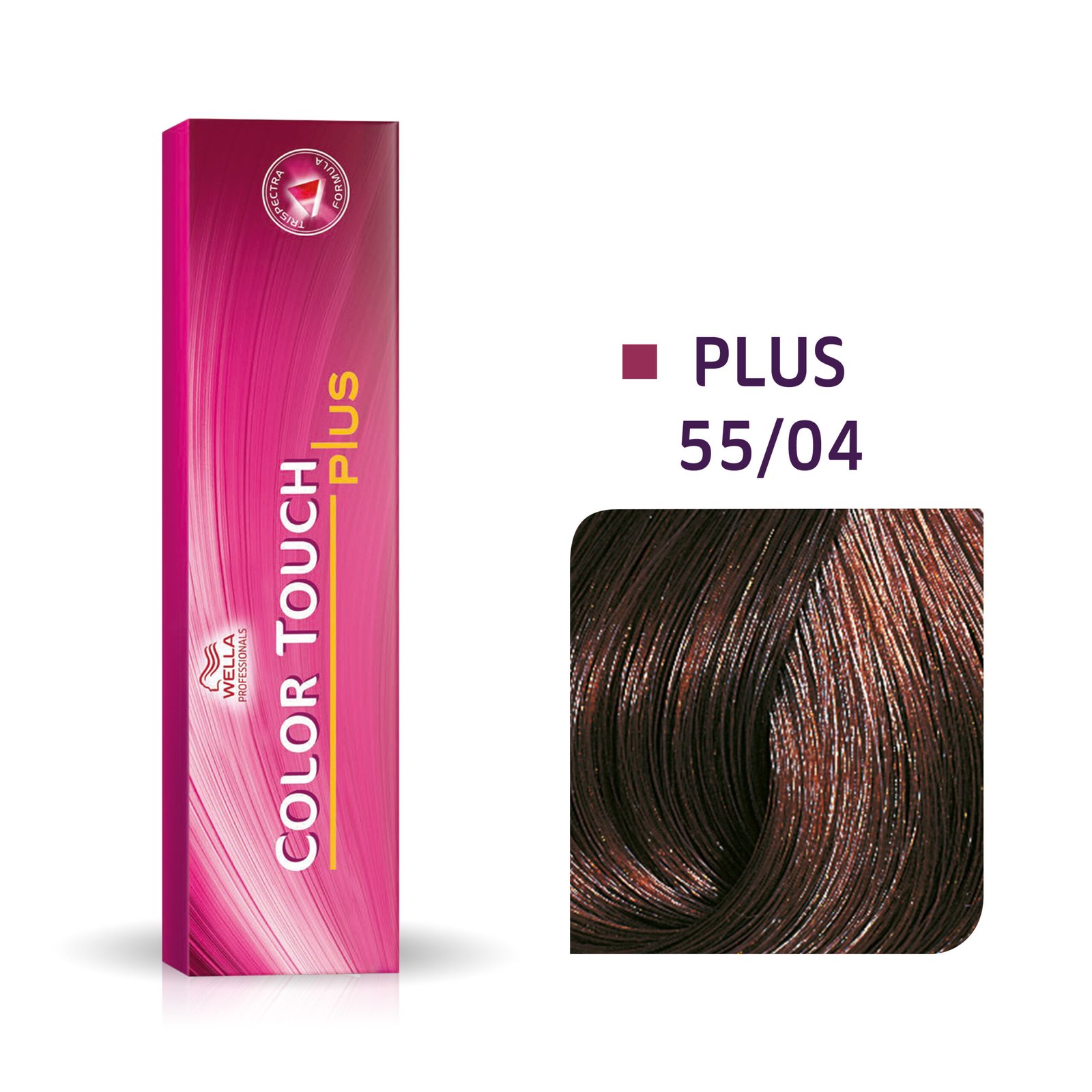 Wella Professionals Color Touch Plus безамонячна полуперманентна боя за коса 55/04 Интензивно светло естествено червено-кафяво 60 мл