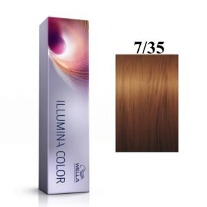 Wella Professionals Illumina Color Перманентна боя за коса 7/35 Средно златисто махагоново русо 60 мл