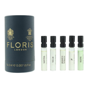 Колекция Discovery Set Floris Of London: № 89 Тоалетна вода за мъже 2 ml *Vial + Santal Тоалетна вода за мъже 2 ml *Vial + Jermyn Street Тоалетна вода за мъже 2 ml *Vial + JF Тоалетна вода за мъже 2 ml *Vial + Elite Тоалетна вода за мъже 2 ml *Флакон