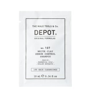 Depot 100 Почистващ шампоан за коса № 107 Каолин За регулиране на прекомерния себум 10 мл