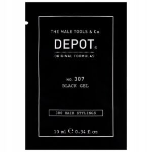 Depot 300 стилизиращи средства за коса № 307 Черен Ботанически комплекс стилизиращ гел за коса временно покритие и обем средна фиксация 10 мл