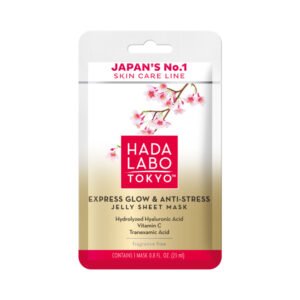 Hada Labo Tokyo Premium Хиалуронова киселина Гланц и антистрес Лист-маска За лице Дневна 23 мл