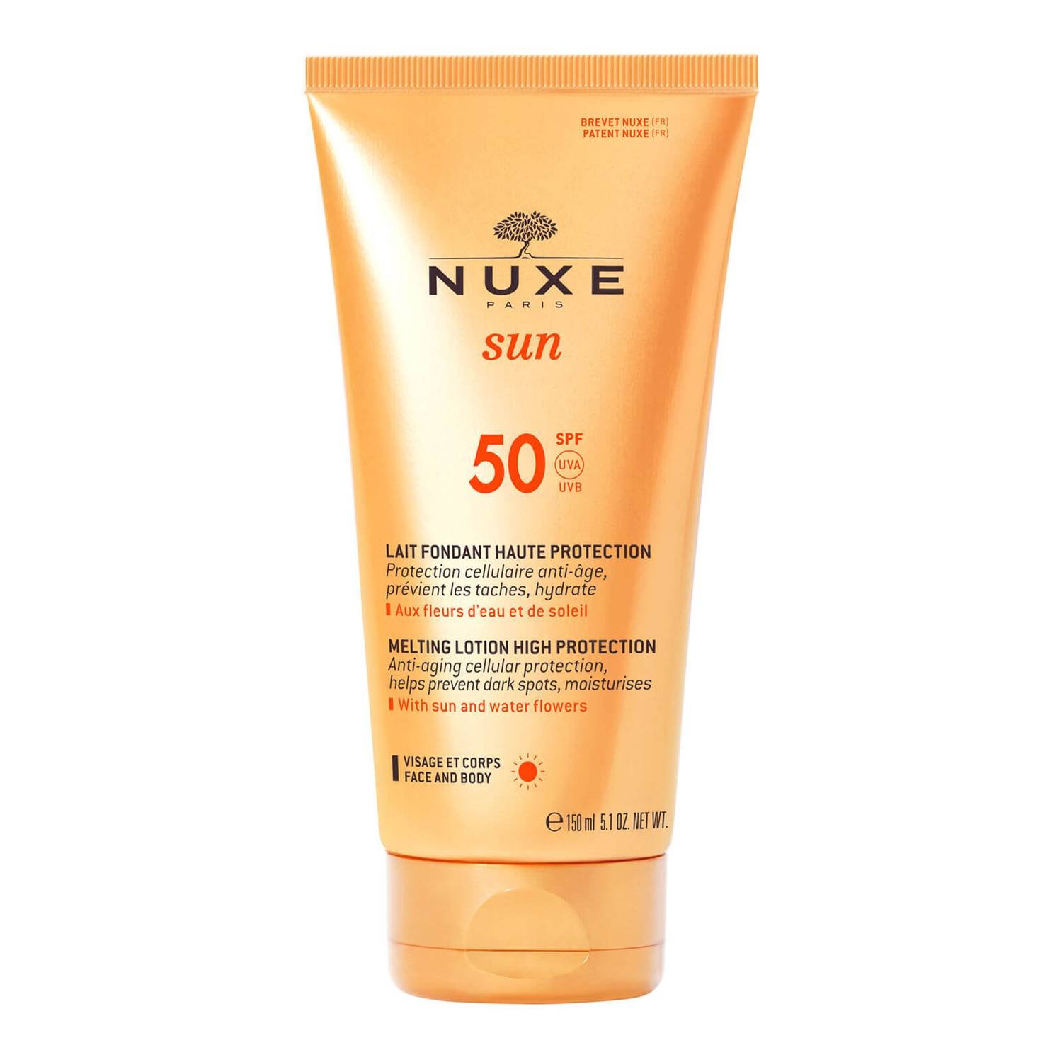 Nuxe Sun Melting слънцезащитен лосион SPF 50 150 мл